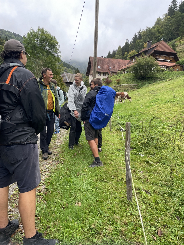 Schüler bei der Wanderung